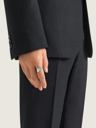 Givenchy Tape Ring aus Metall und Emaille