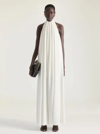 Halter-Abendkleid aus Crêpe Cady