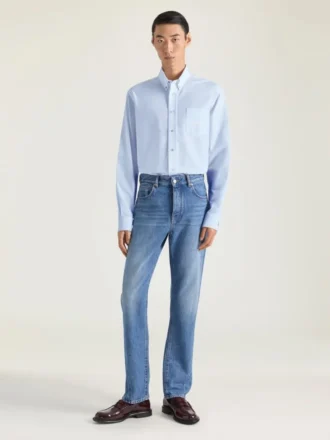 Hemd aus Baumwoll-Oxford mit Givenchy Paris-Jacquard