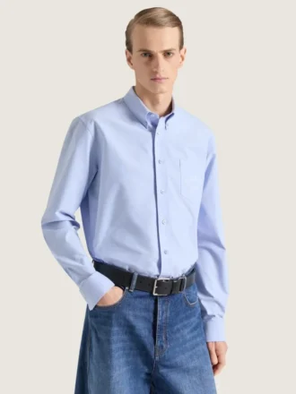 Hemd aus Baumwoll-Oxford mit Givenchy Paris-Stickerei