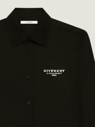 Hemd aus Baumwollpopeline mit gesticktem Givenchy-Stempel