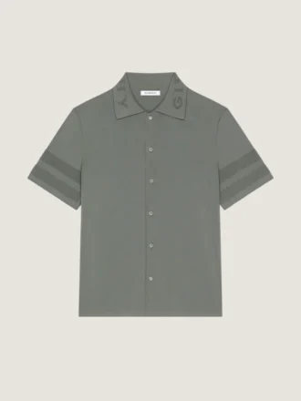 Hemd aus Baumwollstrick mit Mesh-Details