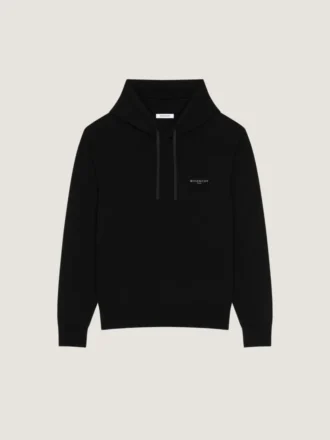 Hoodie aus Wolle und Kaschmir, bestickt mit „Givenchy Paris“