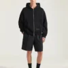 Hoodie mit Reißverschluss und Couture-Naht aus Scuba