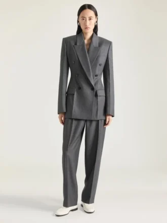 Zweireihige Jacke aus Wolle