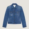 Jacke aus mittelblauem Denim