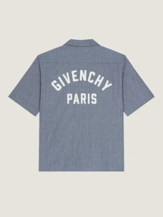 Kariertes Hemd aus Baumwolle mit Givenchy Paris-Stickerei
