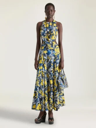 Kleid mit Schlitzen und Blumenprint