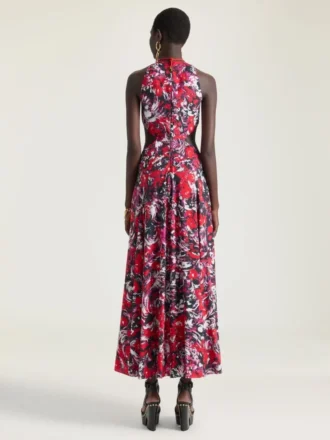 Kleid mit Schlitzen und Blumenprint