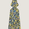 Kleid mit Schlitzen und Blumenprint