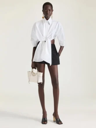 Kleine Snatch-Tasche aus genarbtem Leder