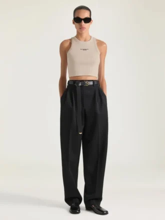 Kurzes Tanktop aus Baumwolle mit Givenchy Paris-Print