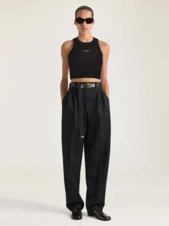 Kurzes Tanktop aus Baumwolle mit Givenchy Paris-Print