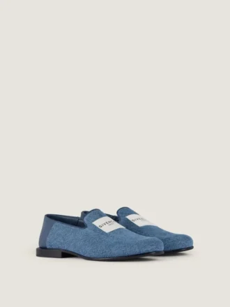 Label-Loafer aus Denim