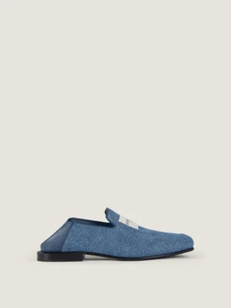 Label-Loafer aus Denim