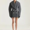 Cocoon-Peacoat aus Wolle