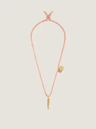 Lucky Charms-Halskette aus Seide und Metall