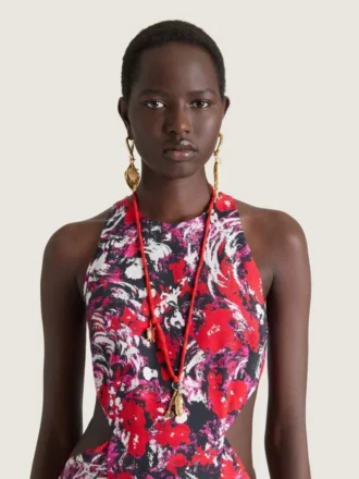 Lucky Charms-Halskette aus Seide und Metall