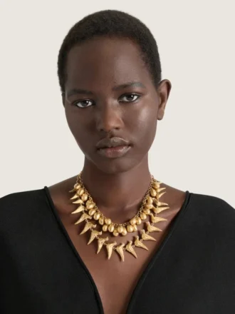 Lucky Charms Mehrreihige Halskette aus Metall