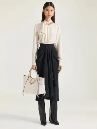 Medium The Snatch Bag aus genarbtem Leder