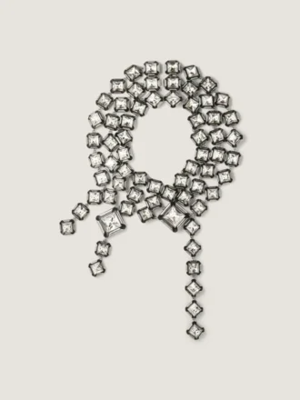 Mehrreihige Halskette „Deconstructed Crystals“ aus Kristallen