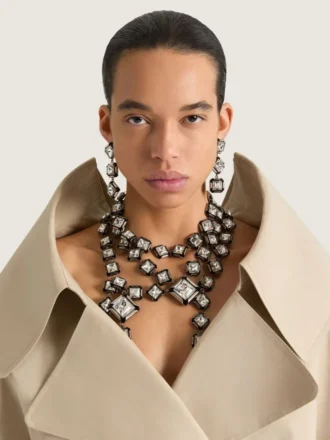 Mehrreihige Halskette „Deconstructed Crystals“ aus Kristallen