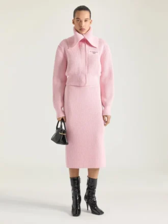 Midi-Bleistiftrock aus Wolle