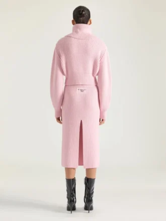 Midi-Bleistiftrock aus Wolle