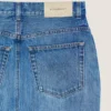 Midi-Hosenrock aus mittelblauem Denim