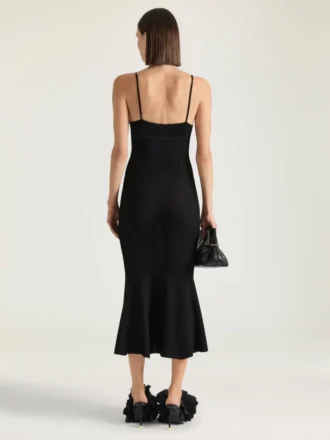 Midi-Kleid aus durchbrochenem Strick