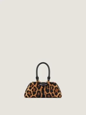 Mini-Antigona-East-West-Tasche aus Leder mit Leoparden-Pony-Effekt