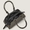 Mini-Antigona-East-West-Tasche aus Leder mit Spiegeleffekt