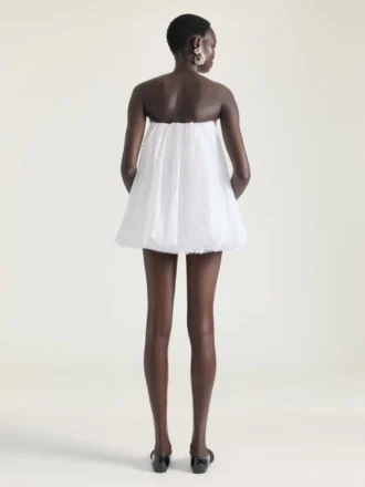 Mini-Bustierkleid aus Spitze mit Cape