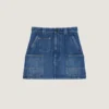 Mini-Cargo-Rock aus mittelblauem Denim