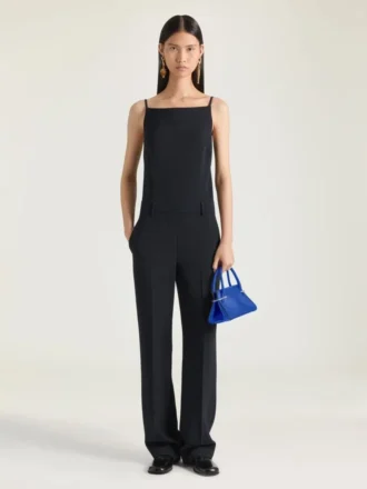 Mini-Pinch-Tasche aus genarbtem Leder