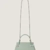 Mini-Pinch-Tasche aus genarbtem Leder