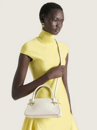 Mini-Pinch-Tasche aus Leder