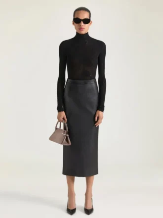 Mini-Pinch-Tasche aus Leder