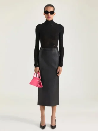 Mini-Pinch-Tasche aus Leder