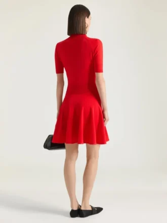 Mini-Polo-Kleid aus Strick mit Second-Skin-Effekt