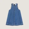 Minikleid aus mittelblauem Denim
