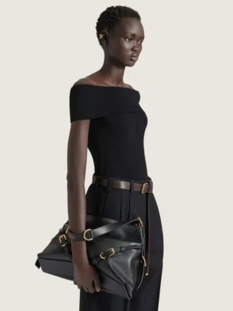 Mittlere Voyou Bag aus glänzendem Leder