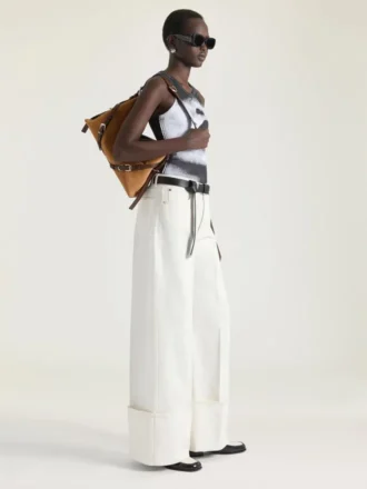 Mittlere Voyou Bag aus Wildleder und Leder