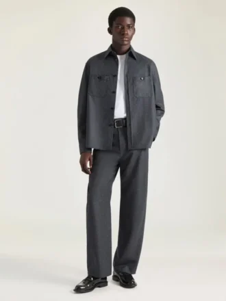 Overshirt mit Couture-Naht aus Flanell