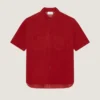 Overshirt mit Couture-Naht aus Wildleder