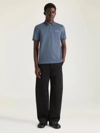 Polo aus Baumwolle mit Givenchy Paris-Grosgrain