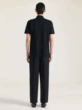 Polo aus Baumwolle mit Kristallstickerei