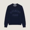 Pullover aus Baumwollstrick mit „Givenchy Paris“-Stickerei
