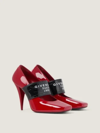 Pumps aus Lackleder mit geradem Schnitt und Givenchy-Band