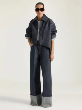 Raw-Jeans mit Umschlag